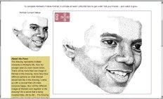 Rosto montado por pontos colocados por internautas no site do artista David Ilan - Reprodução